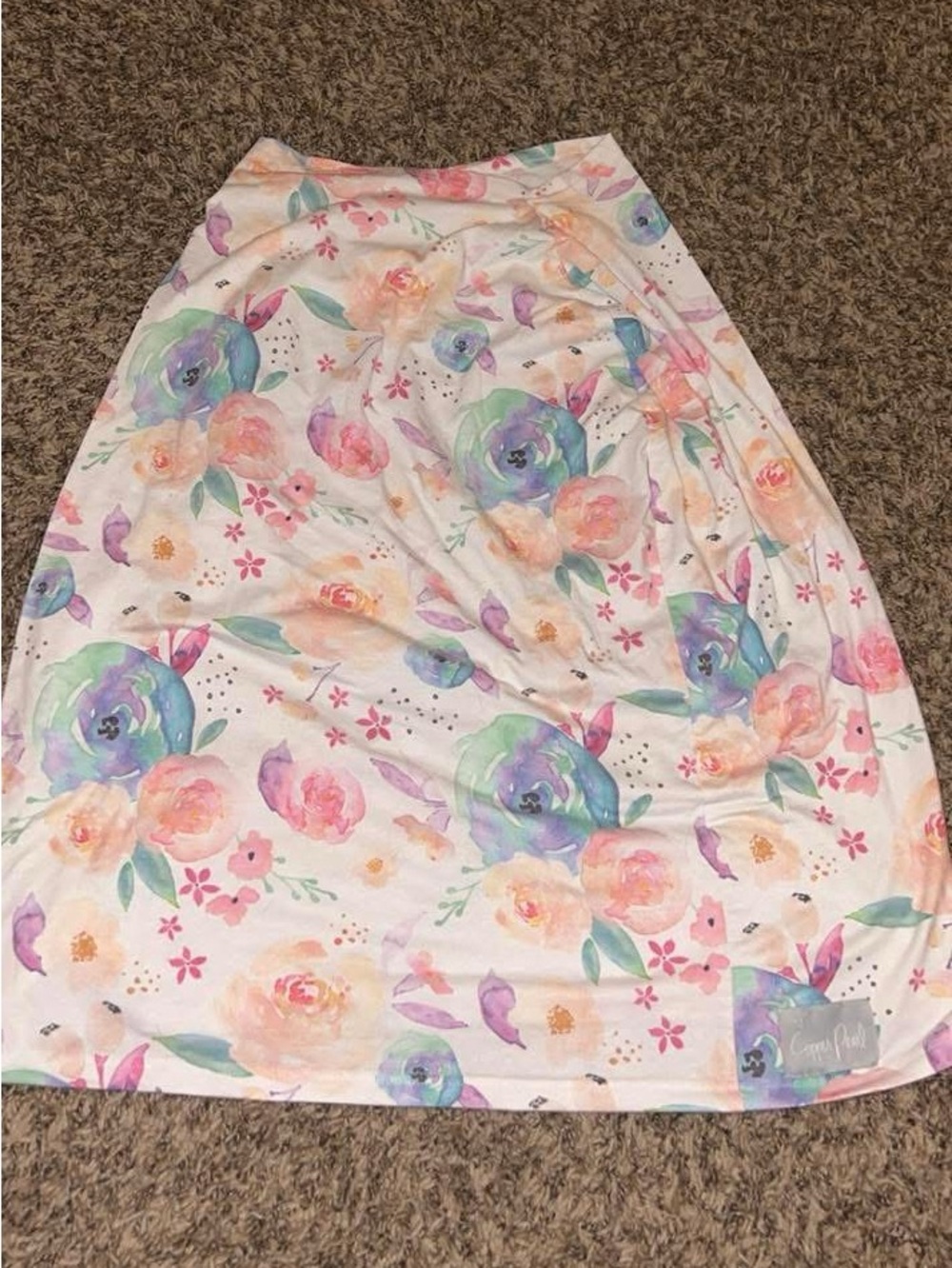 Caden Lane Pastel Floral Nursing Cover - Pink, Purple & Mint